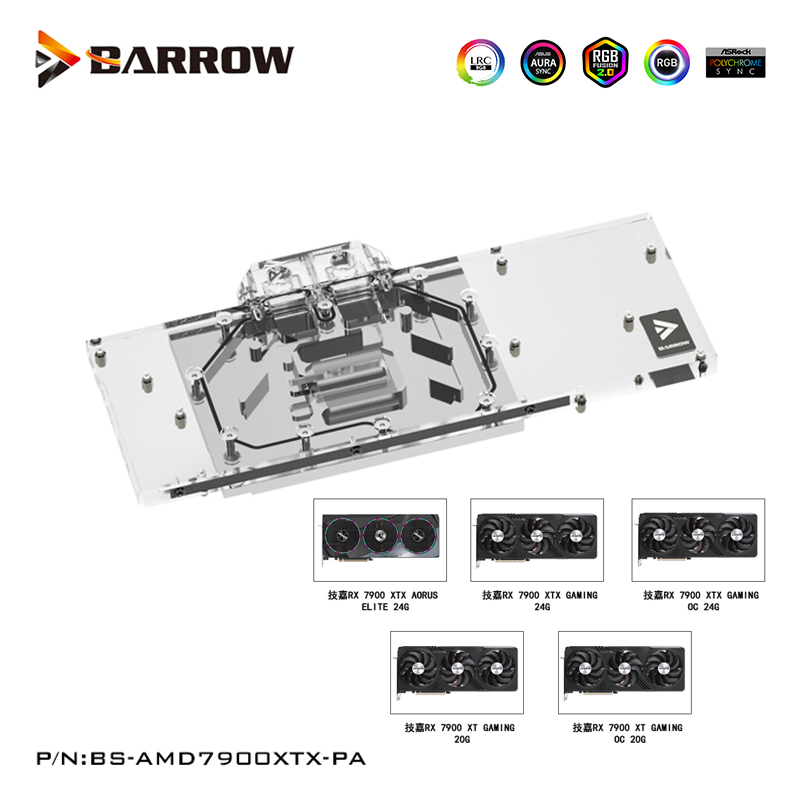 Barrow GPU Water Block สําหรับ - Rx 7900 Xt 20Gb บทวิจารณ์และราคา