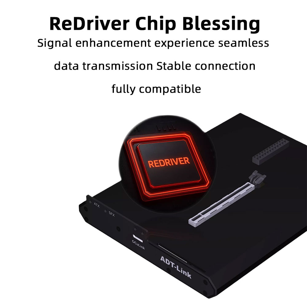 ADT-Link PCIe 4.0X4 64Gbs F9Q  - Oculink Gpu Dock Station บทวิจารณ์และราคา